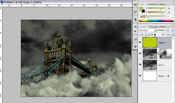 Creation of Bridge Flood: Step 7